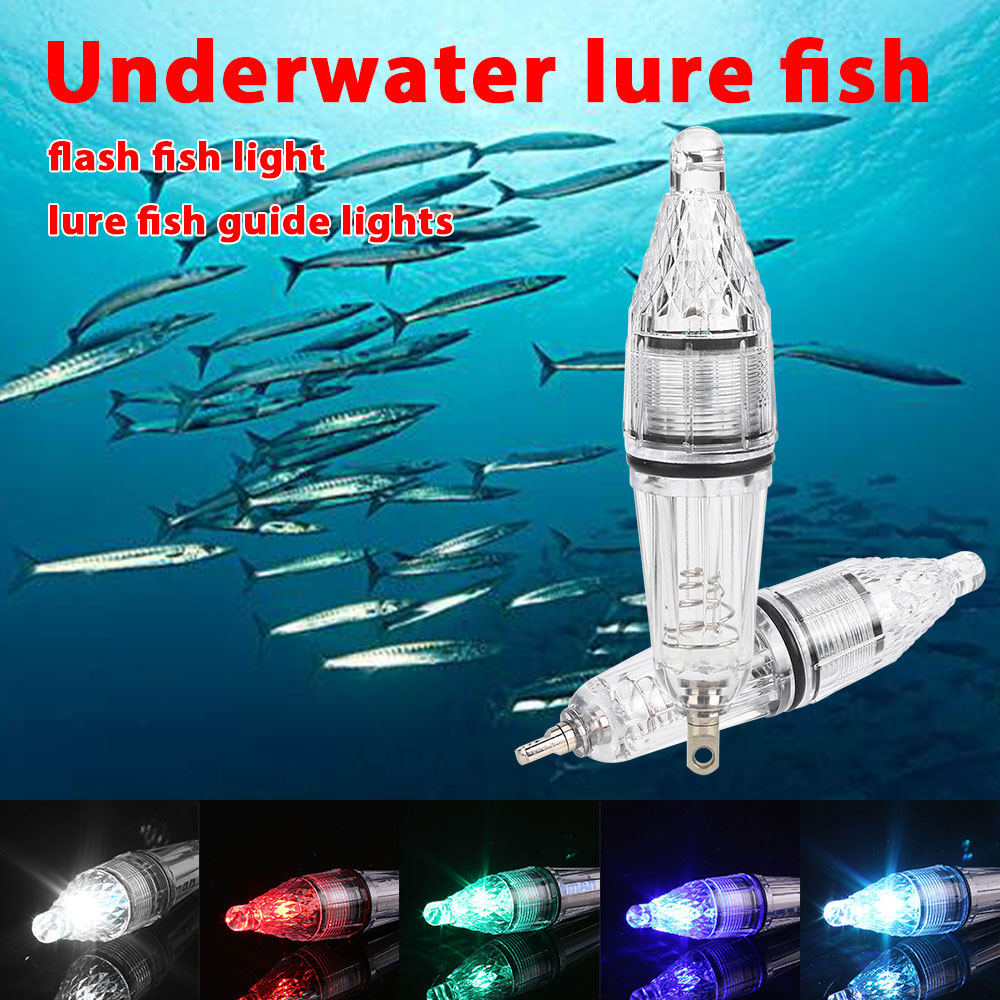 1pc led-lys til dybt undervandsfiskeri, 12/17cm blæksprutte-blitzlamper 0-300m vandtæt natfiskeri, havfiskeritilbehør
