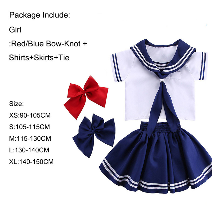 Sømand skoleuniform japansk skolepige nederdel baby pige dreng cheerleader fancy tøj hold bære koreansk børn kostume