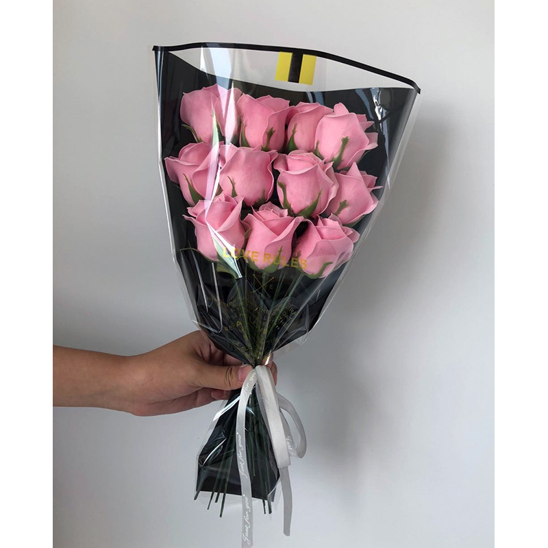 50 teile/los transparent Mini Strauß Tasche Einzelne Rose Tasche Blume Verpackung Papier Floristen Liefert