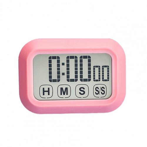 Portable Attractive Strong Construction Magnetic Adsorption Countdown Clock ABS Countdown Clock Loud Sound for: Pink