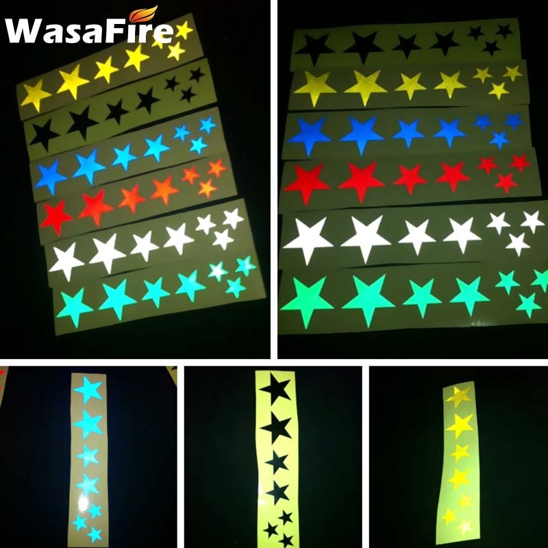 Mountainbike Reflektierende Aufkleber Fahrrad Rahmen Rad Stern Aufkleber Fluoreszierende Aufkleber Radfahren Reflektor Fahrrad Zubehör