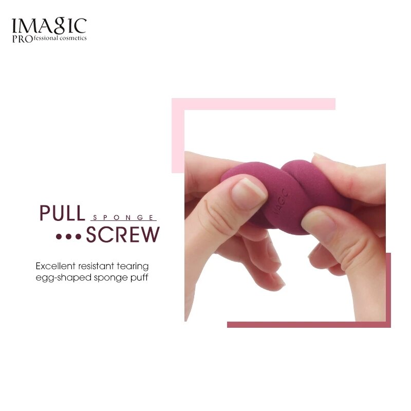 IMAGIC-esponja de maquillaje en forma de gota de agua, base suave, corrector, cosmética, 10 paquetes,
