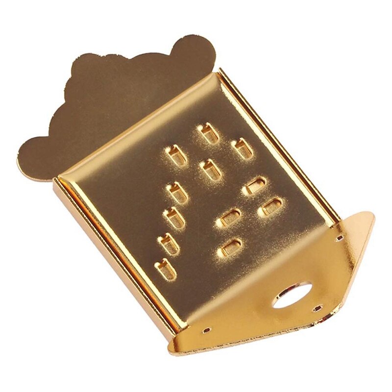 1Pcs Golden Mandoline Staartstuk Brug Met Montage Schroef Voor Gitaar Mandoline Pak Voor Mandoline 8/10/12 Loop-end Strings 3-6 Str