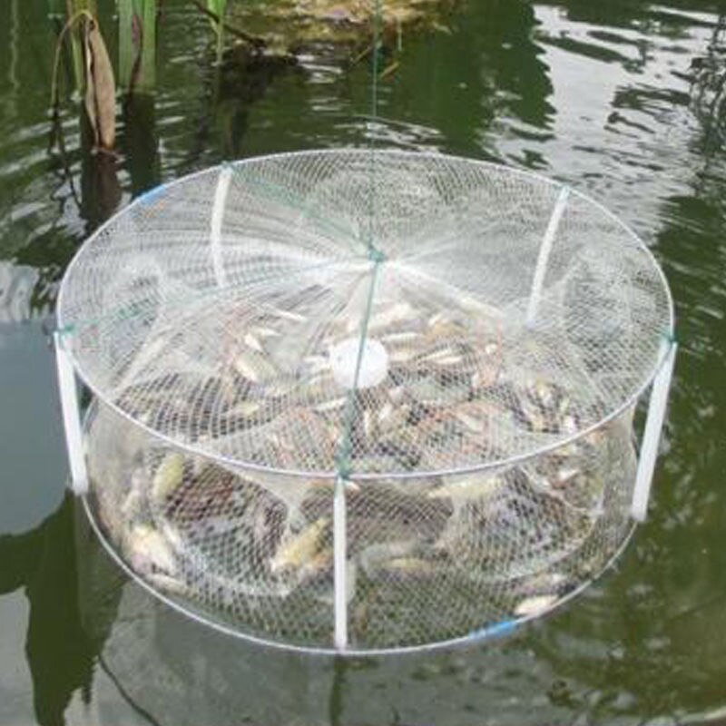 Fishing Net Round Shrimp Cage Fishing Shrimp Net Folding Fishing Tool Catch Fish Lobster Hand Throw Net Loach Cage