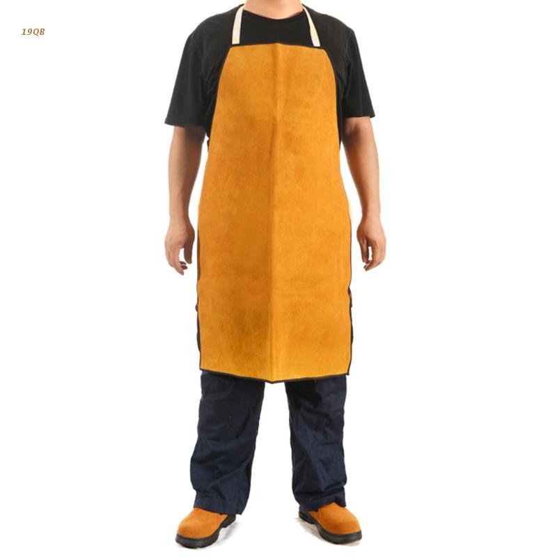 QeeLink Lassen Jassen Split Lederen Mouwen | Premium Vlambestendige Katoen Body Lasser Jassen, Blauw & Zwart,3XL