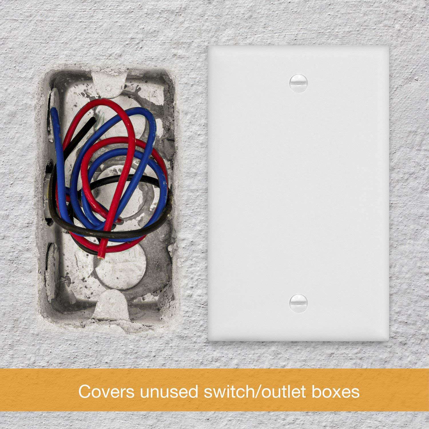 Empty Panel, Standard Size Without Device Blank Panel White (10 Packs)