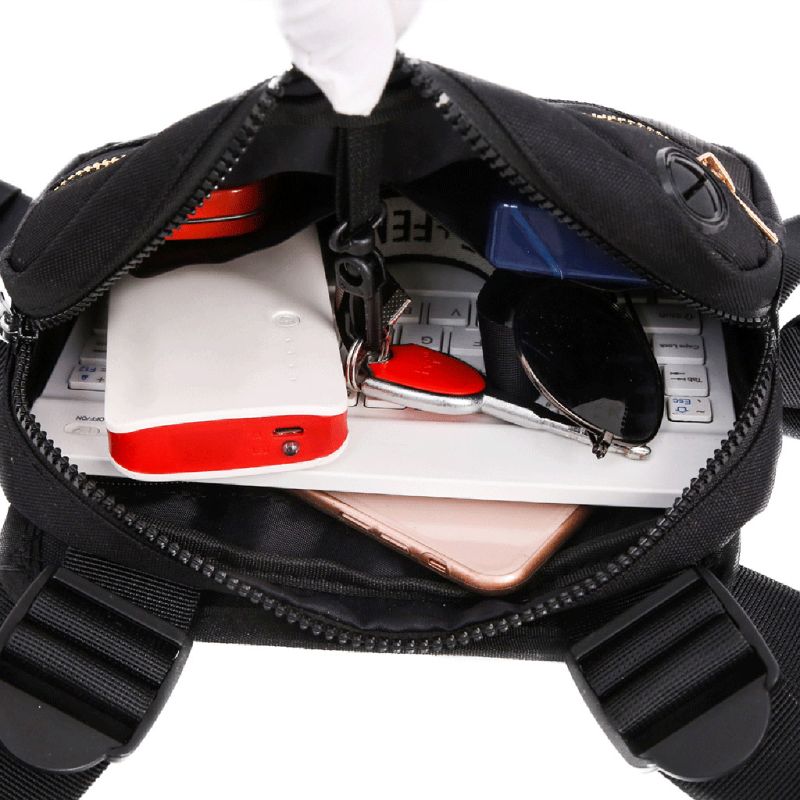 Schlinge Tasche Brust Schulter Rucksack fanny Pack Umhängetaschen für Männer (Schwarz) H8WD