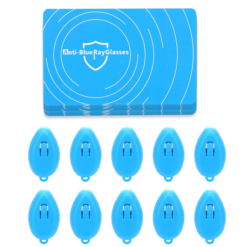 10Set Anti-Blue Light Test Card Blue Light Generator Test Light Glasses Lens UV Test Accessory Blue Light Detection Kit Reusable