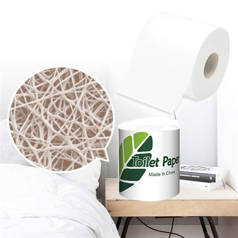Silkepapir rulle husholdningsrulle toiletpapir naturlig papirmasse rulle papir bærbart toiletpapir praktisk