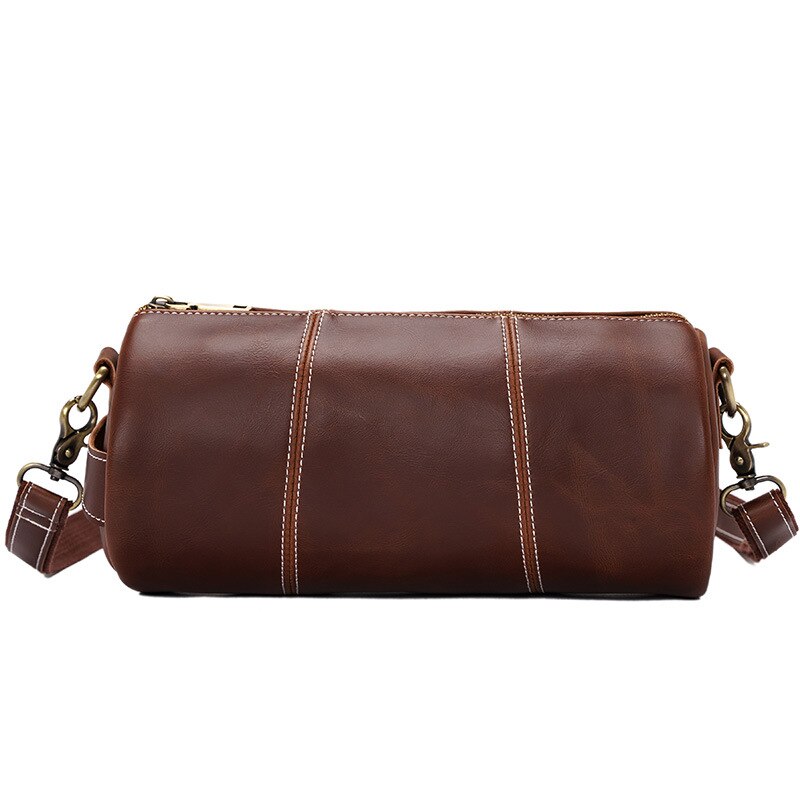 Moda saco do mensageiro marca de couro do plutônio dos homens crossbody sacos balde ocasional sacos de viagem do mensageiro barril