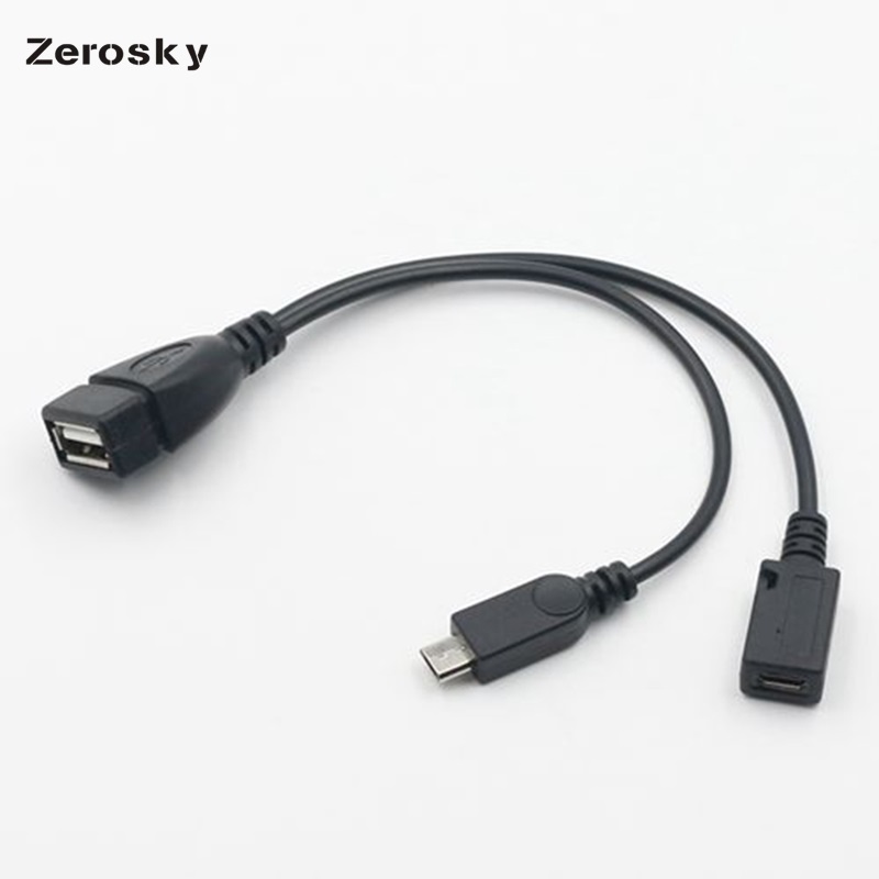 Zerosky 2 in 1 OTG Adapters Micro USB Man Vrouw Naar USB Vrouwelijke Kabel OTG Adapter Voor Samsung Xiaomi Andriod telefoon