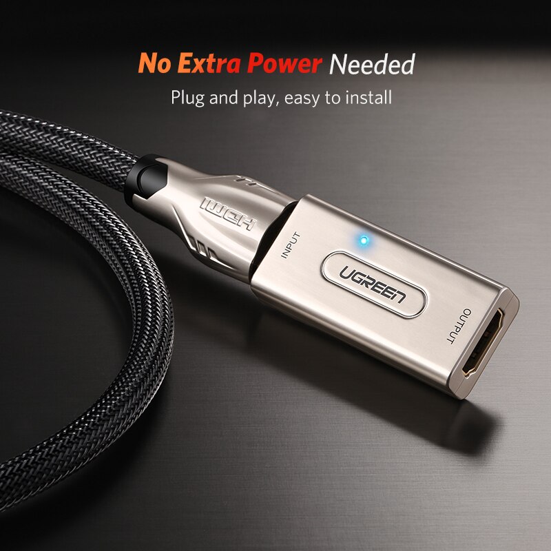 UGREEN HDMI Verlängerung Verstärker bis zu 10m 60m Signal Booster Aktive 1080P Weiblichen zu Weibliche HDCP HDMI zu HDMI Stecker HDMI Kabel