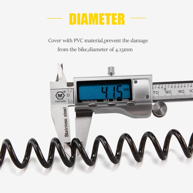 GIYO Mini Bicycle Lock 3 Digit Password Anti-theft Bike Lock Cycling Helmet Code Combination Security Cable lock Mini Cable Lock