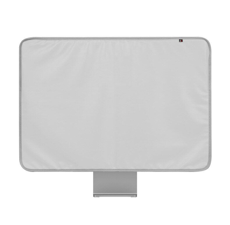 PU Leather Dustproof Cover for 24 Inch IMac Display Dust Protection Cover PU Back Pocket for Apple Computer Sleeve Case: Silver Gray