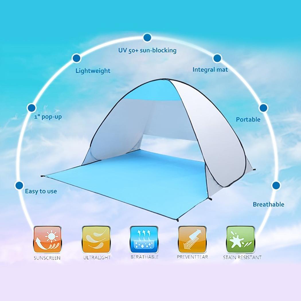 Automatic Camping Tent Summer Tent Shelter Camping Outdoor Portable UV Protection Beach Tent for Hiking Travelling Summer Supply