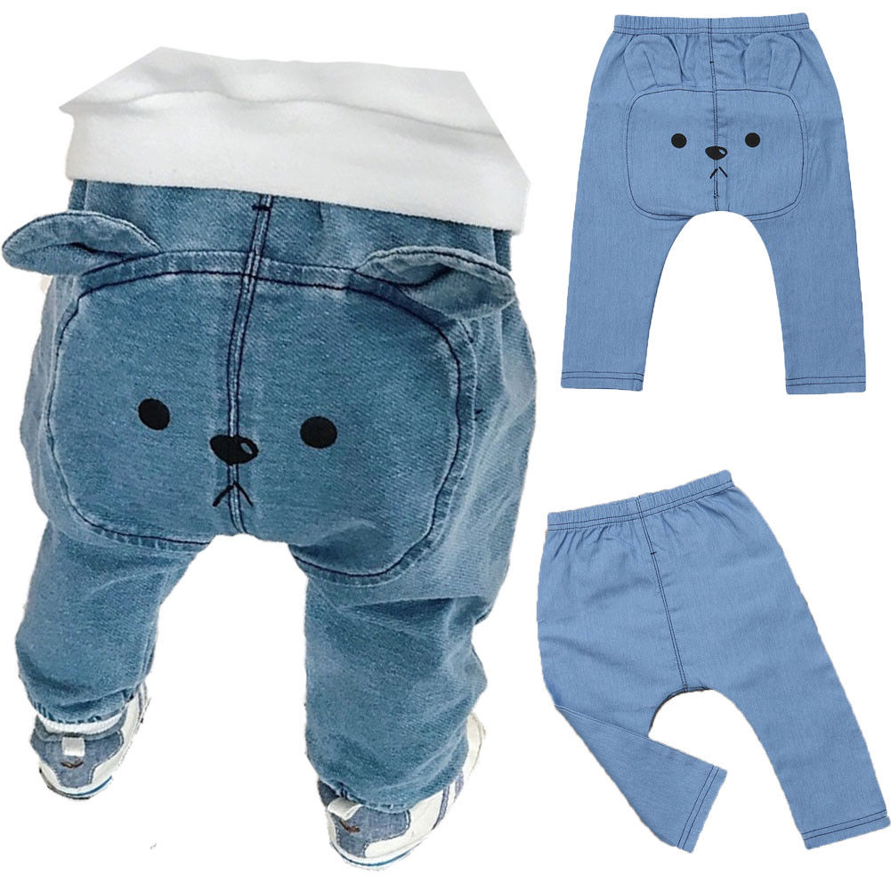 AA Baby Pants Cartoon Animal Trousers Baby Boys Girls PP Bottoms Children Trousers Elastic Waist Kids Pants Long Leggings