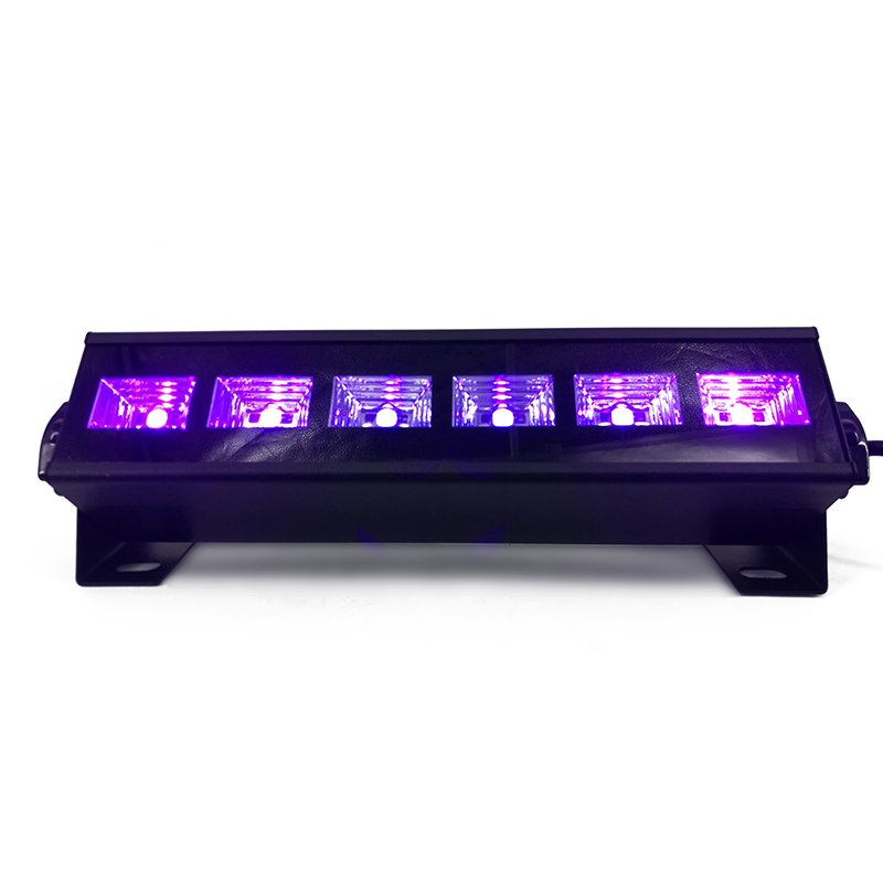 Barra de luz LED para escenario de 12x3 W, Color UV, efecto de luz para escenario DMX, PARA KARAOKE, entretenimiento en el hogar: Wash 6x3W Violet / AU Plug