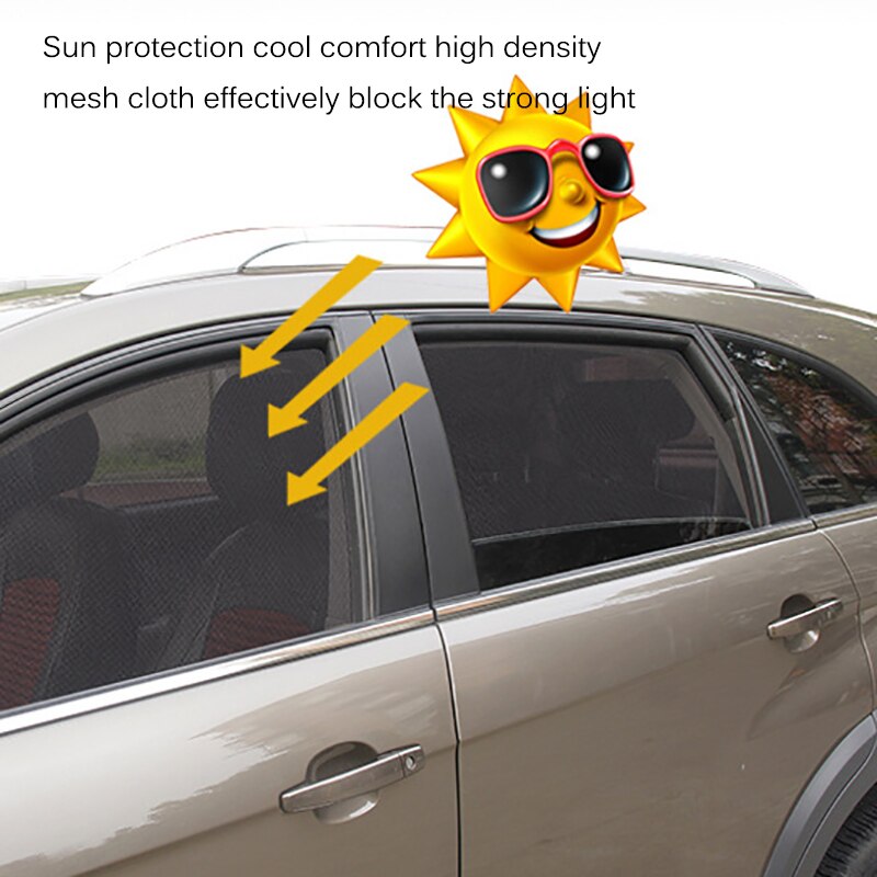 Pare-soleil magnétique pour voiture, protection UV, rideau de voiture,  fenêtre latérale, maille, pare-soleil, film