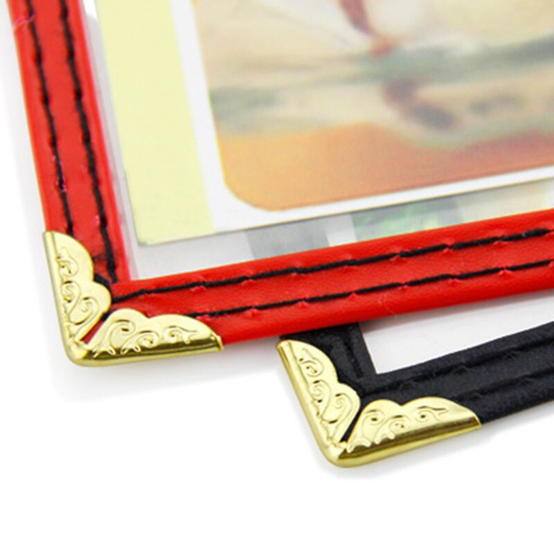 1PC Menu Cover Triple Fold Book Style Holder with 3 Page 6 View Protective Corner For Restaurant Hotel Deli Cafes Bars Pubs