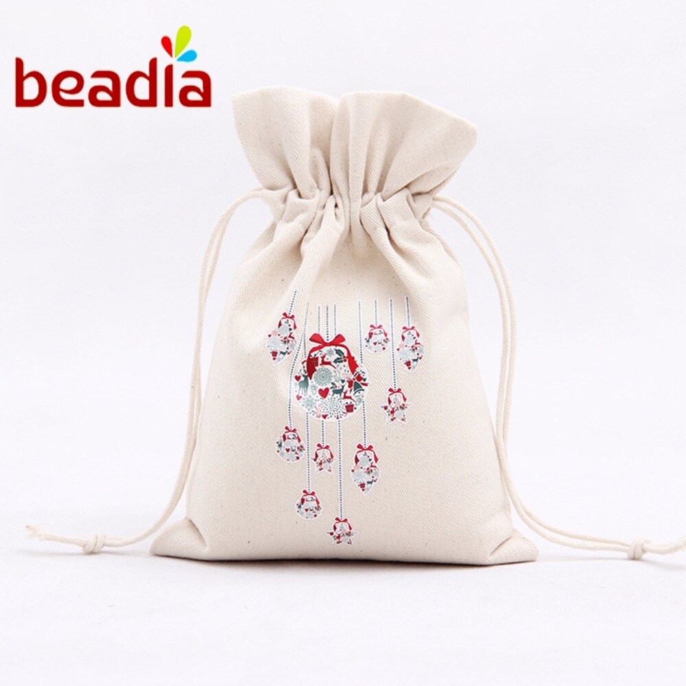 Szuflada bawełniana nić prezenty woreczki torba 16x23.5cm 14 style boże narodzenie Santa Xmas festiwal dzień cukierki prezent torba do noszenia
