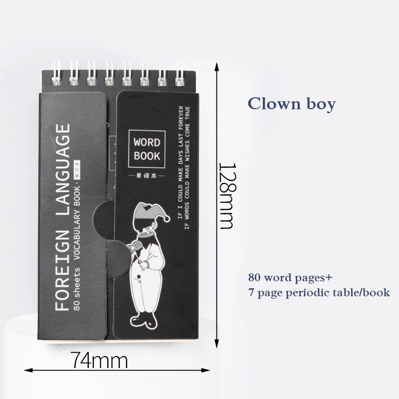 80 Vellen Engels Woordenschat Pocket Memo Pad Buitenlandse Talen Woord Boek Spoel Notebook Draagbare Geheugen Boek School Stationery: Clear