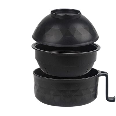 Bol de Ramen pour micro-ondes, bol à nouilles en fibre de bambou, bol à soupe avec poignée pour dortoir d&#39;étudiants boîte à bento de grande capacité: vert clair