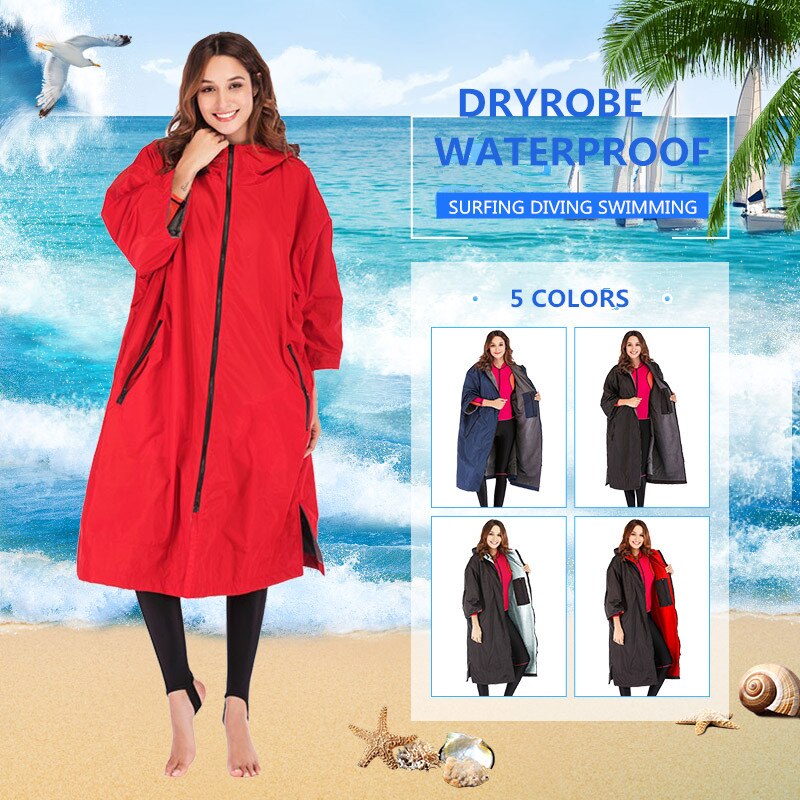 Droog Gewaad Waterdichte Capuchon Poncho Nat Pak Dryrobe Met Microfiber Badstof Voering