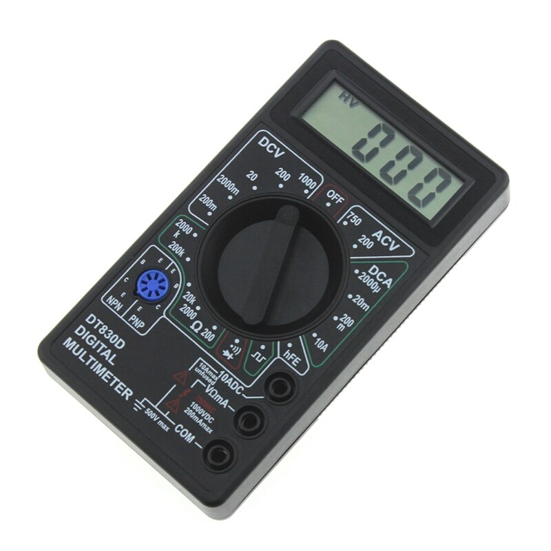 Mini Digital LCD Multimeter with Buzzer Voltage Ampere Meter Test Probe DC AC