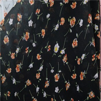 Tela de gasa estampada 30 d, ropa transparente de lunares, chales de lana para exteriores, bufanda: Black