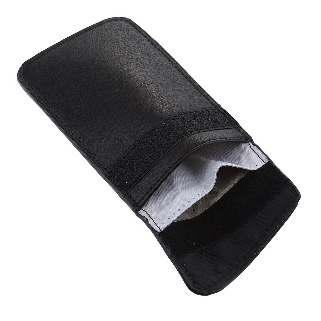RFID Signal Blocking Bag Anti Theft Bag Car Key FOB &amp; Cell Phone &amp; Electronic Card Blocking Pocket Black
