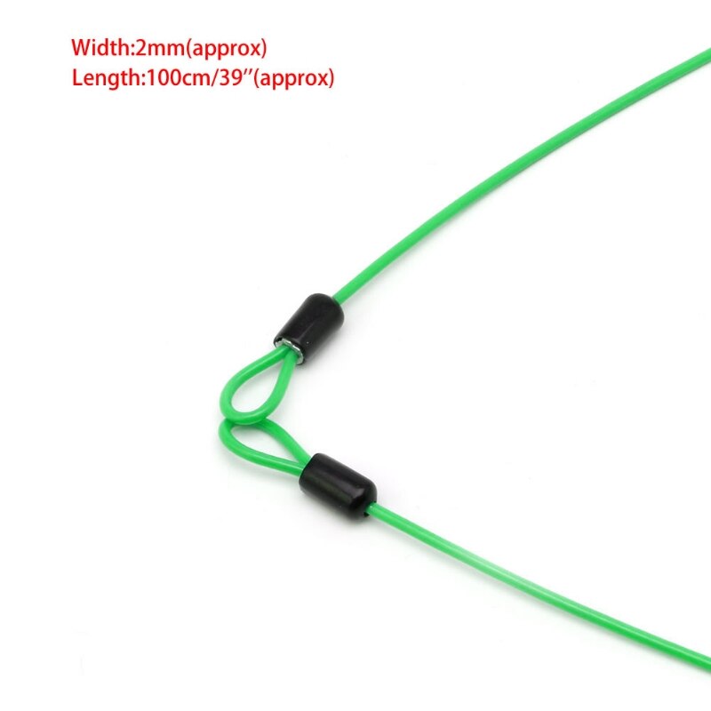 3Color 100cm x 2mm Cycling Sport Security Loop Cable Lock Bikes Bicycle Scooter U-Lock