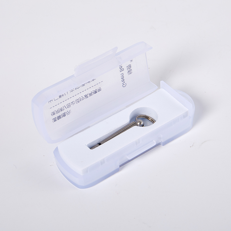 roestvrij Sim-kaart lade Pin Eject Removal Tool Naaldopener met sleutelhanger Anti-verlies mobiele telefoonaccessoires