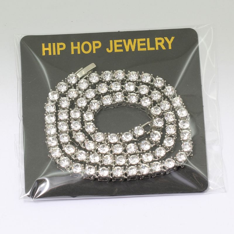 Hip Hop Kristall Schmuck Männer Chunky Halskette Iced Cubic Zirkon Miami Cuban Link Kette Halskette Schmuck