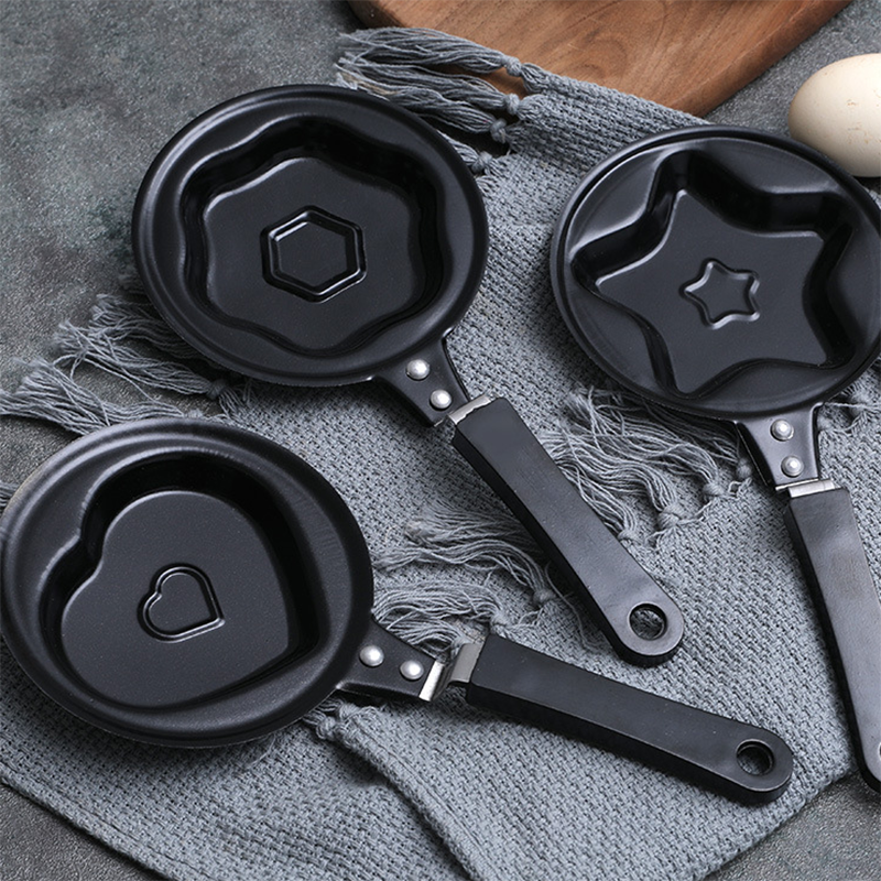 Creatieve Hart Kikker Beer Varken Non-stick Ei Pannenkoek Mini Fry Pan Zwart Blini Ontbijt Kookgerei Omelet pan Mold