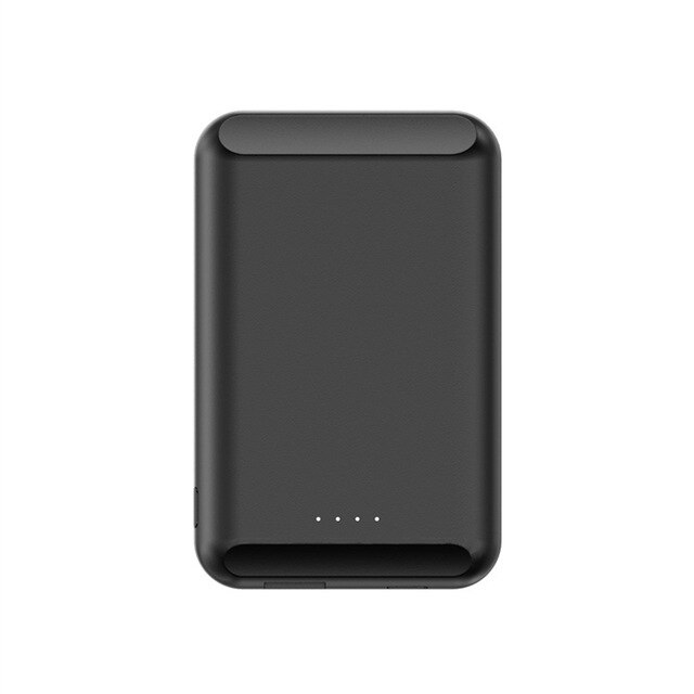 Caseier magnetisk trådløs powerbank til iphone 12 pro max mini backup sikker bærbar oplader powerbank mag mini eksternt batteri: Sort