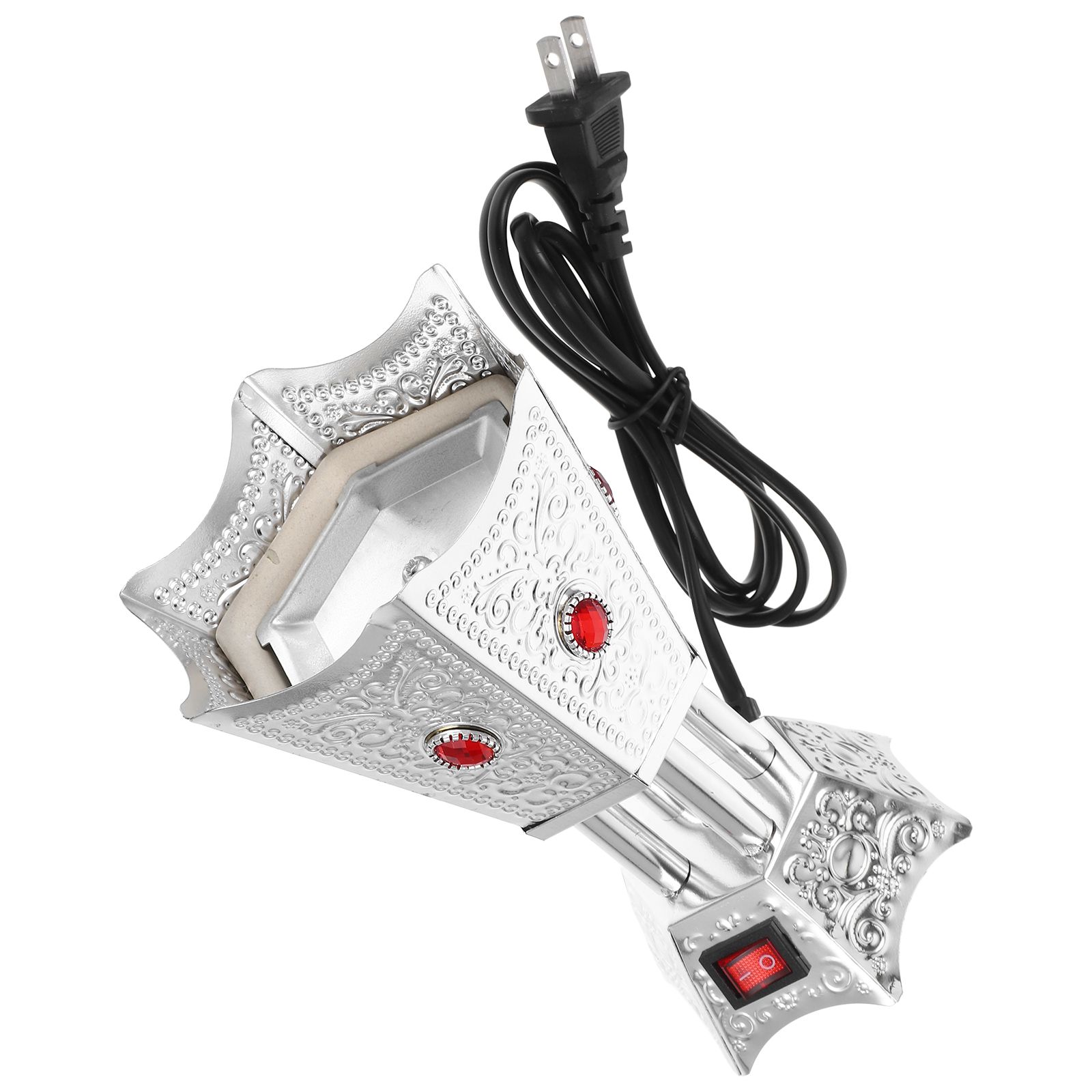 Elektrische wierook retro huishoudelijke elektrische wierookbrander wierookvat ijzeren bakhoor nament led in timer therapie huishoudelijk