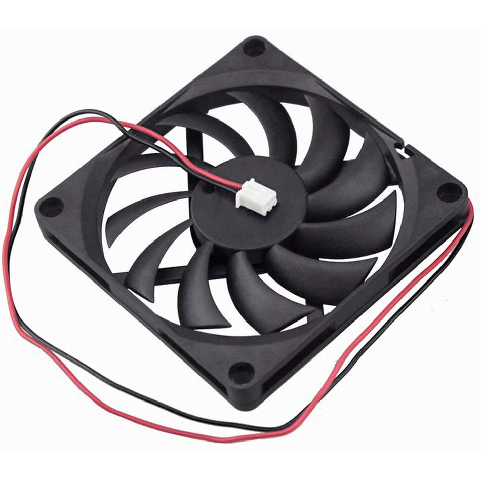 Zwart Coolling Ventilator 80Mm 5V 12V 24V, 80Mm X 80Mm X 10Mm 8010 Glijlager Dc Borstelloze Koelventilator Voor Computer Cup Koelventilator