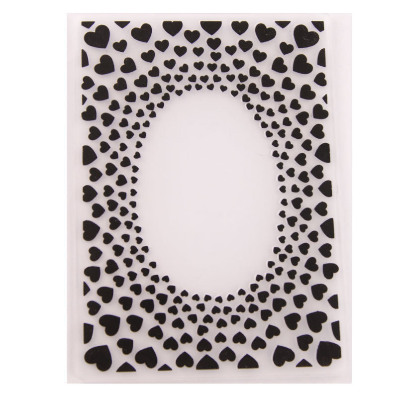 Heart print DIY Plastic Embossing Folders for DIY Scrapbooking Paper Craft/Card Making Decoration Supplies