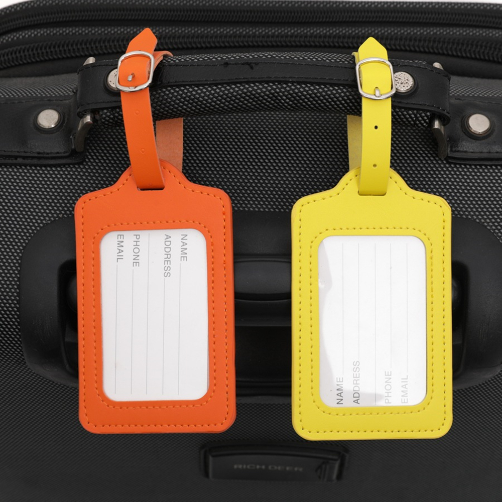 Leder Koffer Gepäck Schild Labe Anhänger Handtasche Reise Name Ich würde AddressAccessories Tragbare Etikett