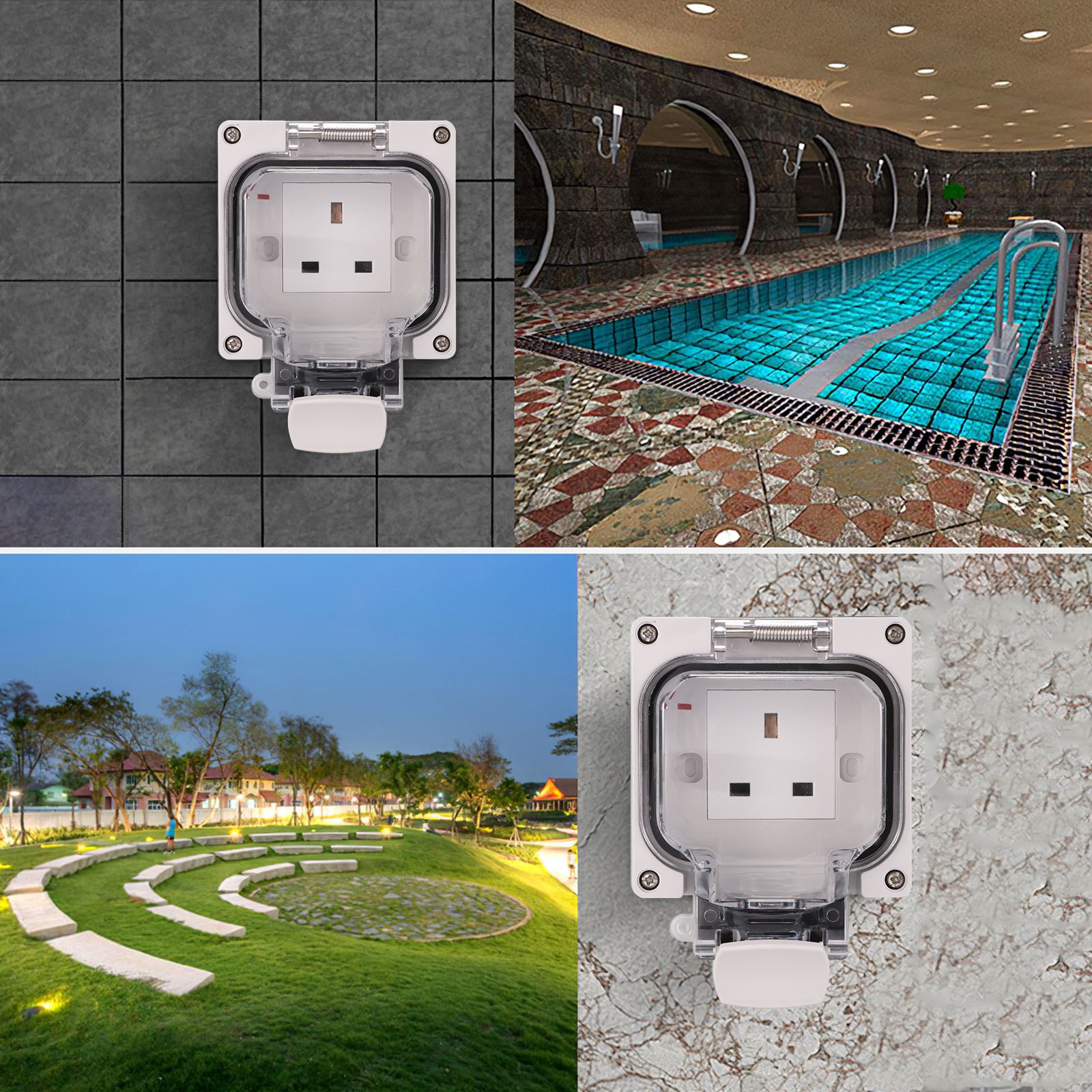 Flush-Type Socket-Outlet Outdoor Waterdicht Stopcontact Stopcontact Voor Park Zwembad Industriële Doeleinden