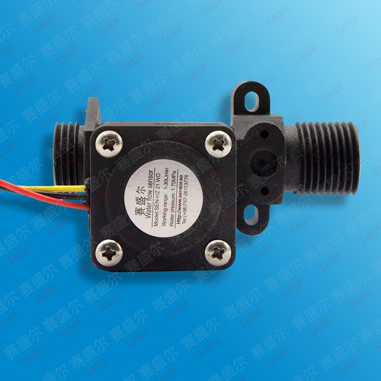 2PCS Water Flow Meter Flowmeter Hall Flow Sensor indicator counter caudalimetro water heater 1-30L/min 1.75MPa 4.5-18V