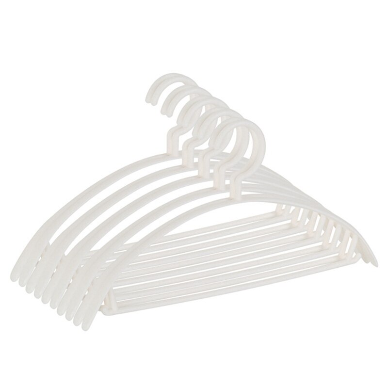 Semicircle Seamless Plastic Antiskid Coarsening Hanger Saves Space 360 Degree Hook Clothing Display Hanger: White