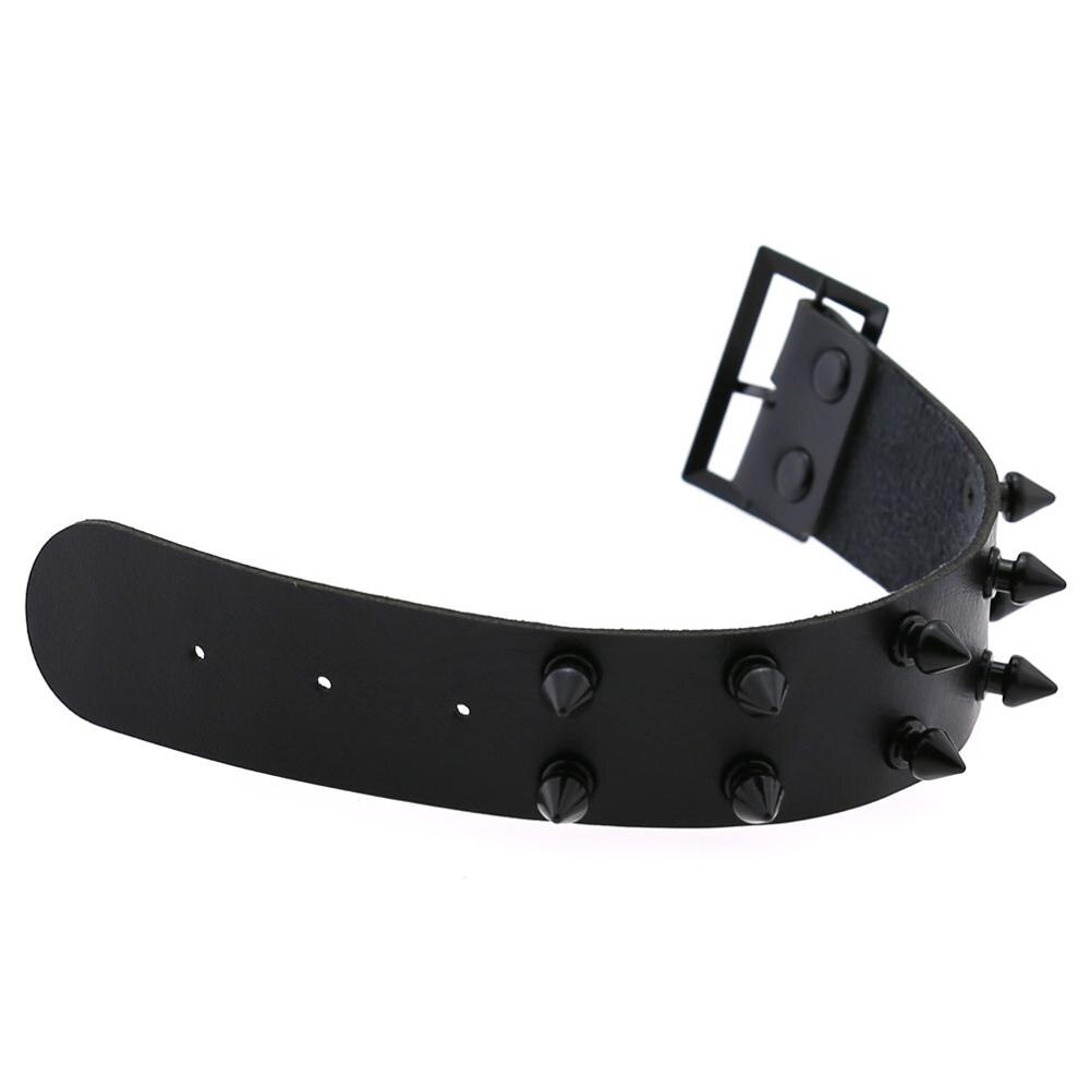 Punk pigg armbånd studded rock biker bred stropp vegansk lær armbånd armbånd for menn kvinner gotiske emo rock armbånd