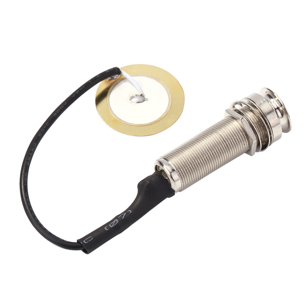 6.35mm Thumb Finger Piano Piezo Contact Microphone 1/3 Transducer Pickups for Kalimba Musical Instrument Tool