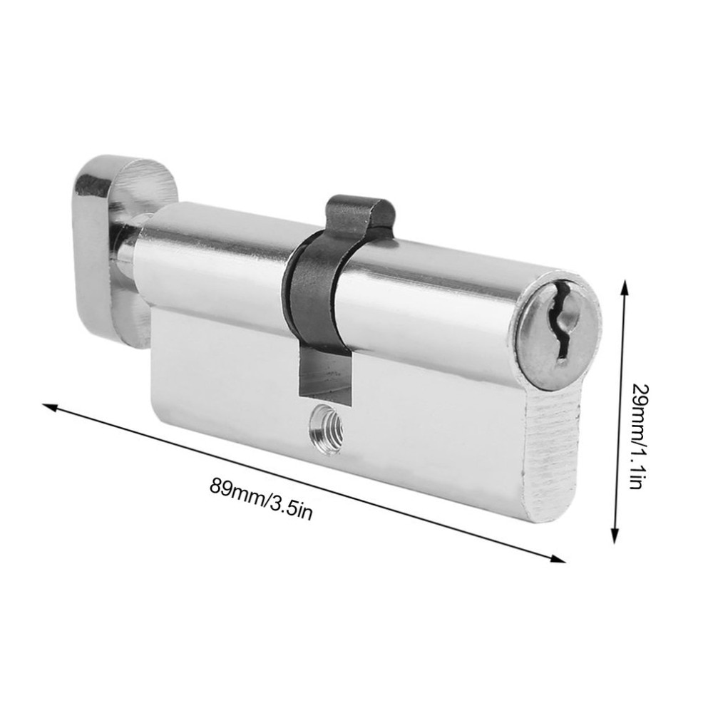 70mm Aluminum Metal Door Lock Cylinder Home Security Anti-Snap Anti-Drill With 3 Keys Silver Tone Set Tools