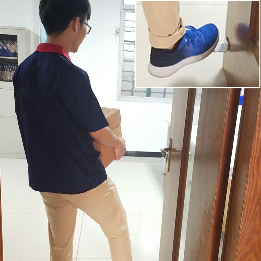 Stainless Steel Foot-operated Door Handle Hands-free Non-contact Foot-operated Door Opener Home Door Opener Accessories