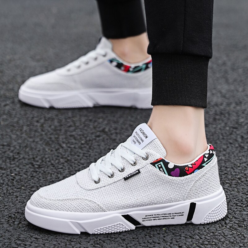 Dilichan sneakers män sommar linneskor märke canvas skor män ventilerande fritidsskor män sepatu pria human race