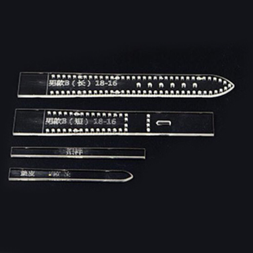 4pcs Leather Craft Clear Acrylic Watch Strap Band Stencil Template
