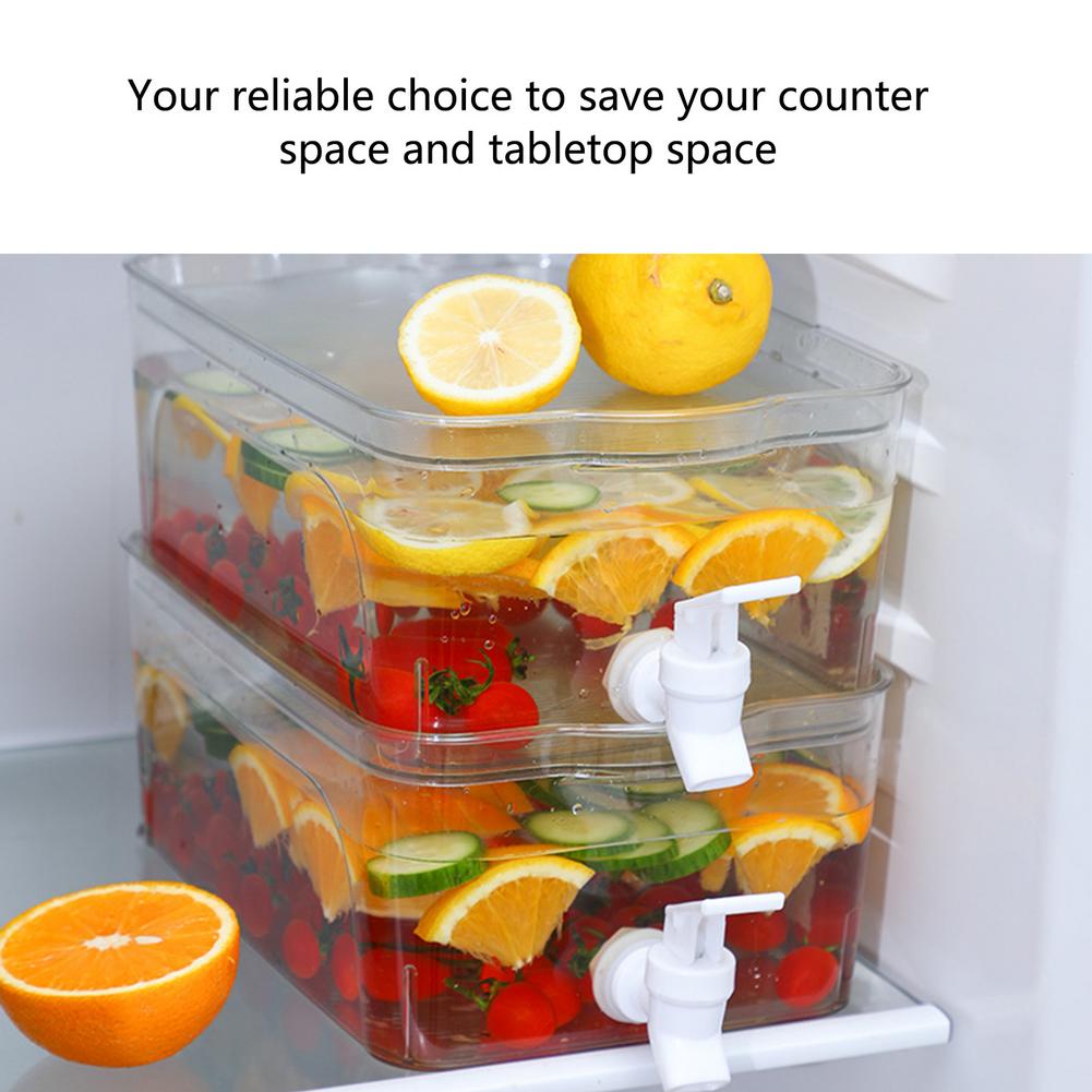 3.8L Beverage Dispenser Water Jug With Spigot Juice Drink Container Kitchen Drink-ware Container Heat Resistant Pitcher