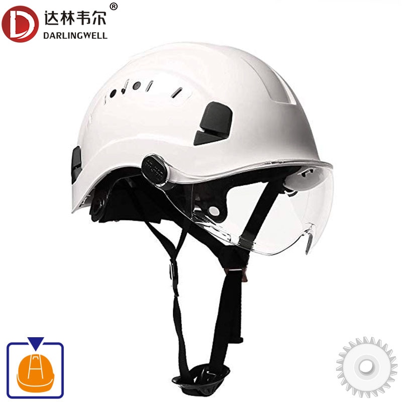 Sikkerhedshjelm med beskyttelsesbriller konstruktion hård hat abs beskyttende hjelme arbejdshætte til arbejdende klatreridning